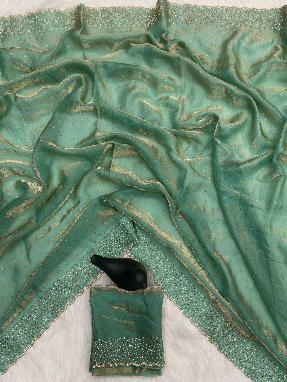 Ynf Space Silk RIN189 1189 Sarees Wholesale Party Wear Sarees Fancy Sarees Stone Work Saree Manufacturer