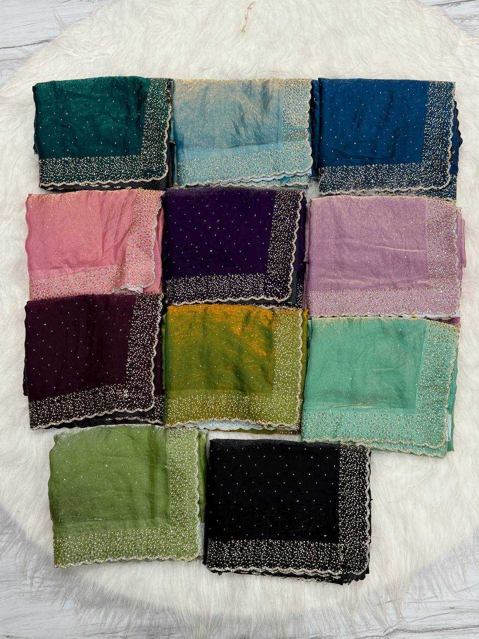 Ynf Space Silk RIN189 1189 Sarees Wholesale Party Wear Sarees Fancy Sarees Stone Work Saree Manufacturer