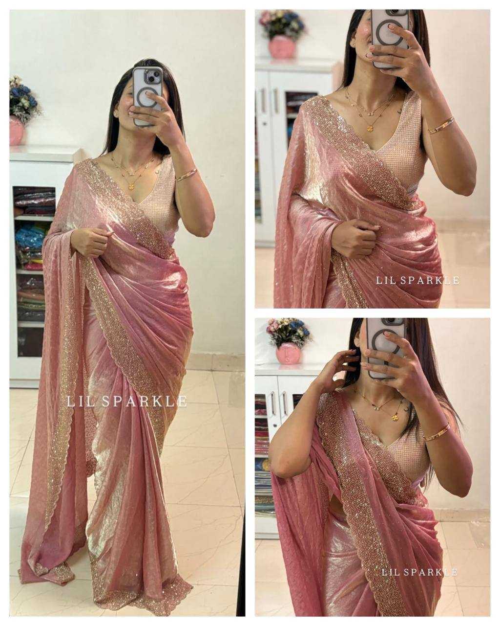 Ynf Space Silk RIN189 1189 Sarees Wholesale Party Wear Sarees Fancy Sarees Stone Work Saree Manufacturer