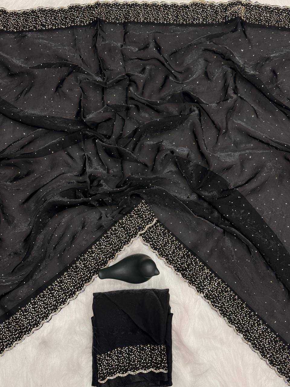 Ynf Space Silk RIN189 1189 Sarees Wholesale Party Wear Sarees Fancy Sarees Stone Work Saree Manufacturer