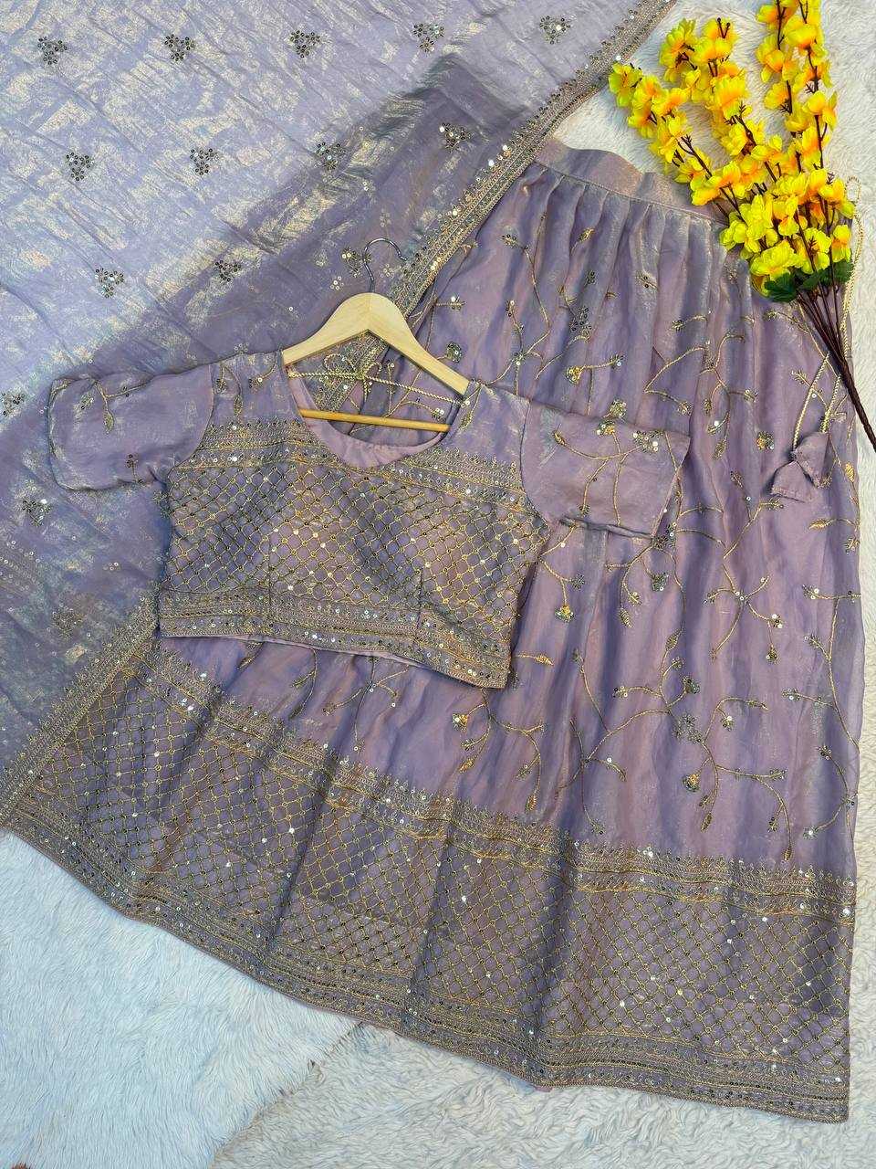 Ynf Space Silk RIN189 1196 Lehengas Wholesale Embroidered Lehenga Zari Work Lehenga Lehenga With Blouse Manufacturer