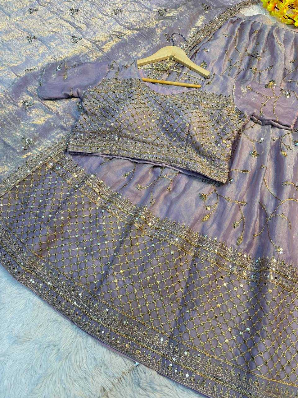 Ynf Space Silk RIN189 1196 Lehengas Wholesale Embroidered Lehenga Zari Work Lehenga Lehenga With Blouse Manufacturer