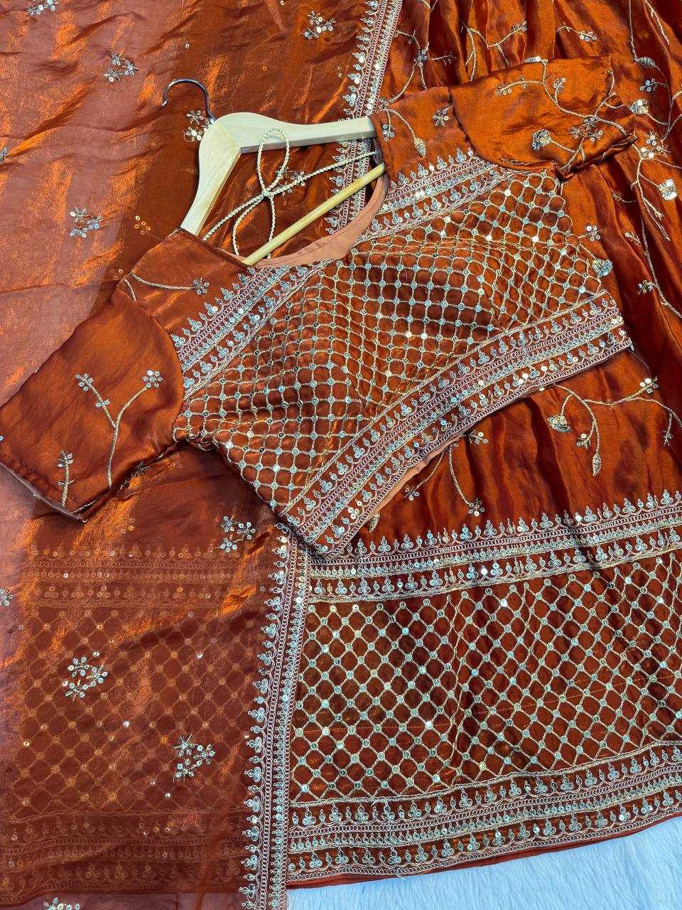 Ynf Space Silk RIN189 1196 Lehengas Wholesale Embroidered Lehenga Zari Work Lehenga Lehenga With Blouse Manufacturer