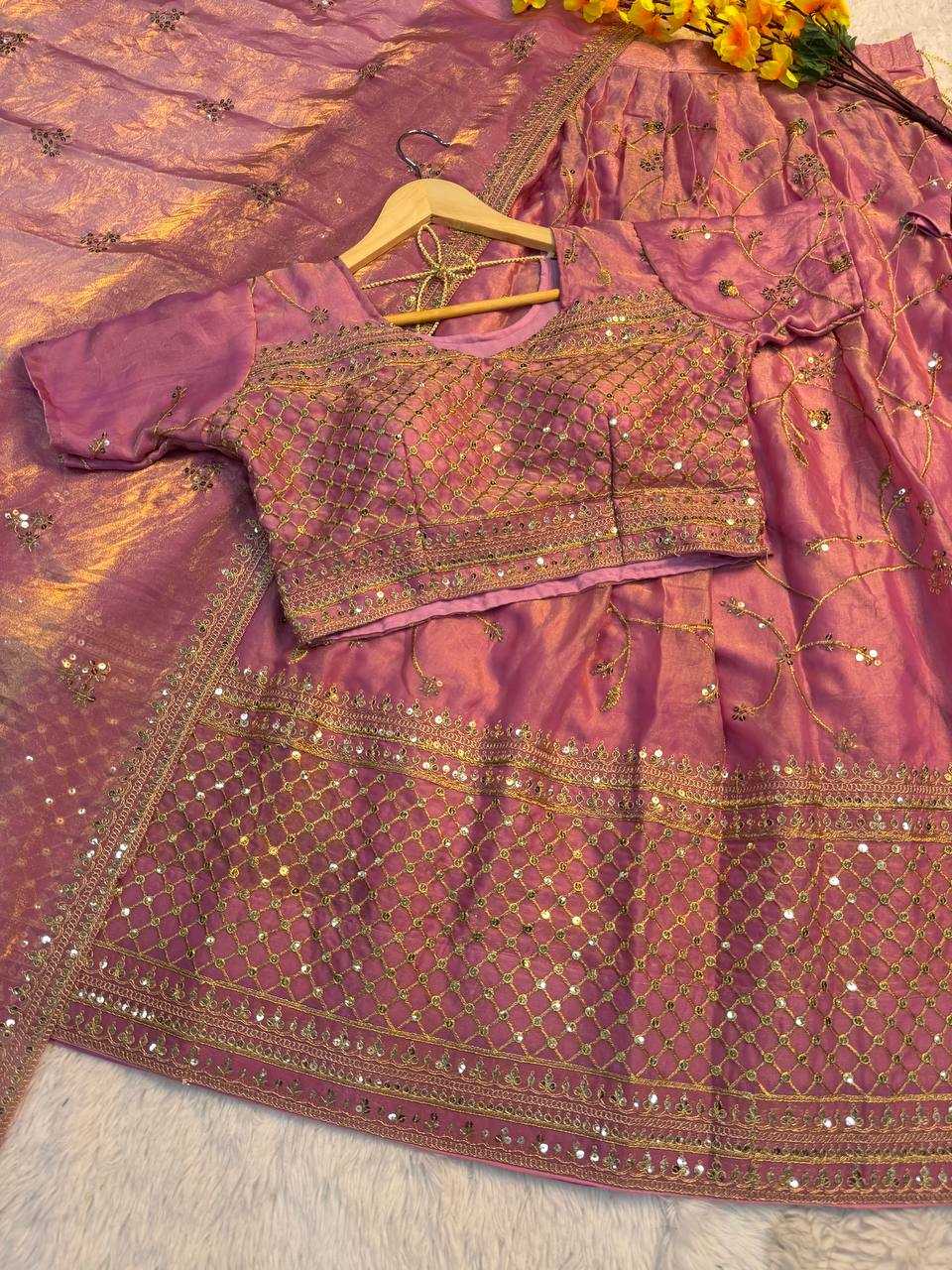 Ynf Space Silk RIN189 1196 Lehengas Wholesale Embroidered Lehenga Zari Work Lehenga Lehenga With Blouse Manufacturer