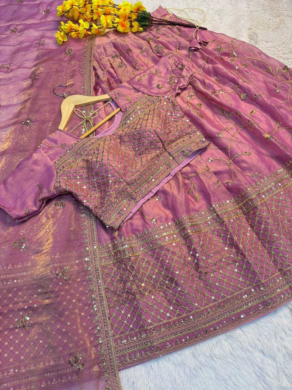 Ynf Space Silk RIN189 1196 Lehengas Wholesale Embroidered Lehenga Zari Work Lehenga Lehenga With Blouse Manufacturer