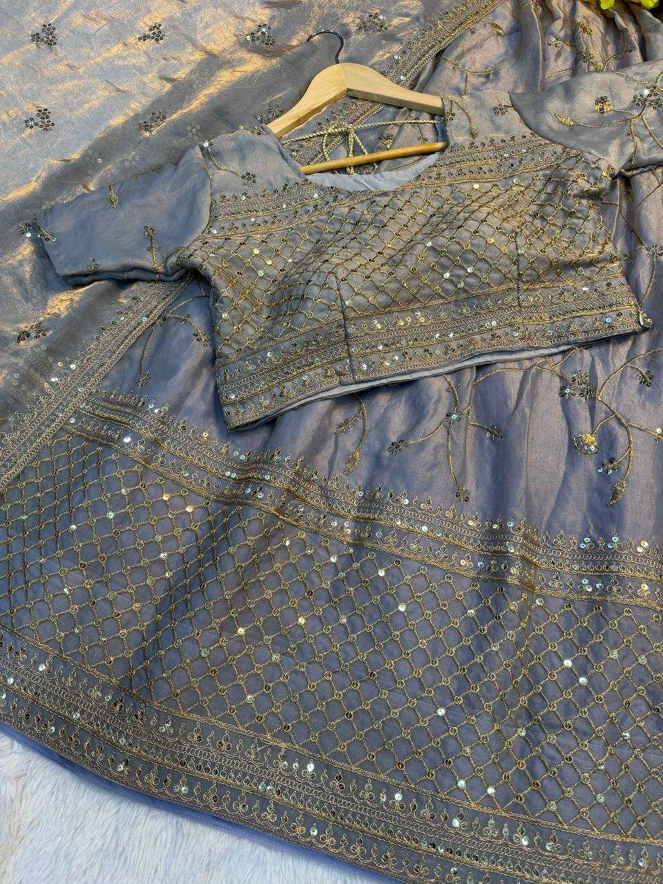 Ynf Space Silk RIN189 1196 Lehengas Wholesale Embroidered Lehenga Zari Work Lehenga Lehenga With Blouse Manufacturer