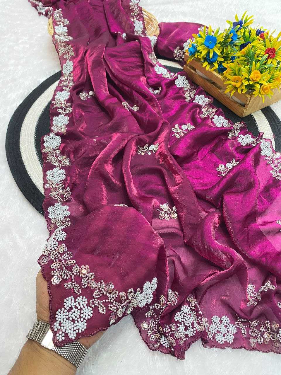 Ynf Space Silk RIN216 MAHI Sarees Wedding Collections Festive Collections Wholesale Sequence Sarees Silk Sarees Sarees With Blouse Manufacturer