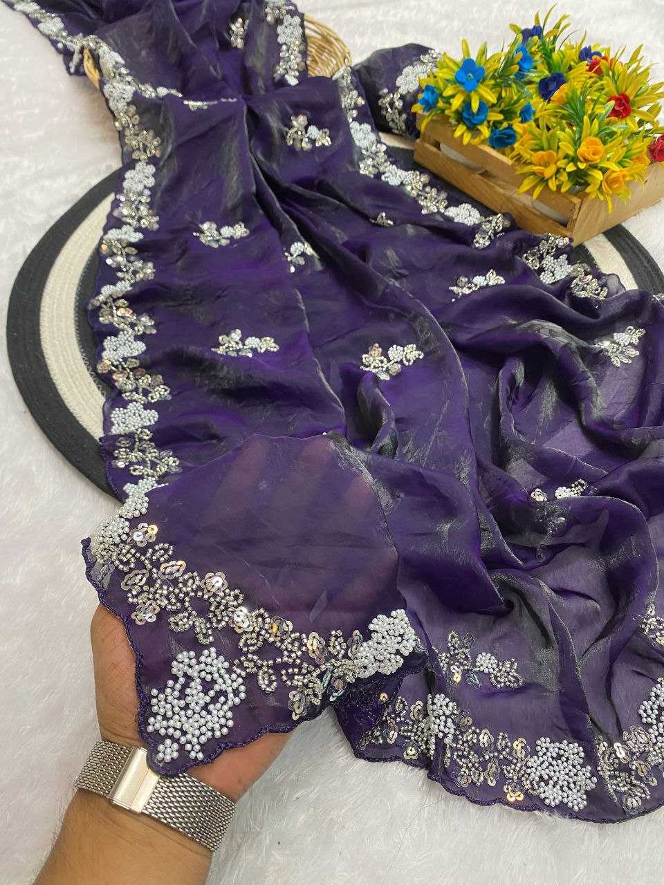 Ynf Space Silk RIN216 MAHI Sarees Wedding Collections Festive Collections Wholesale Sequence Sarees Silk Sarees Sarees With Blouse Manufacturer