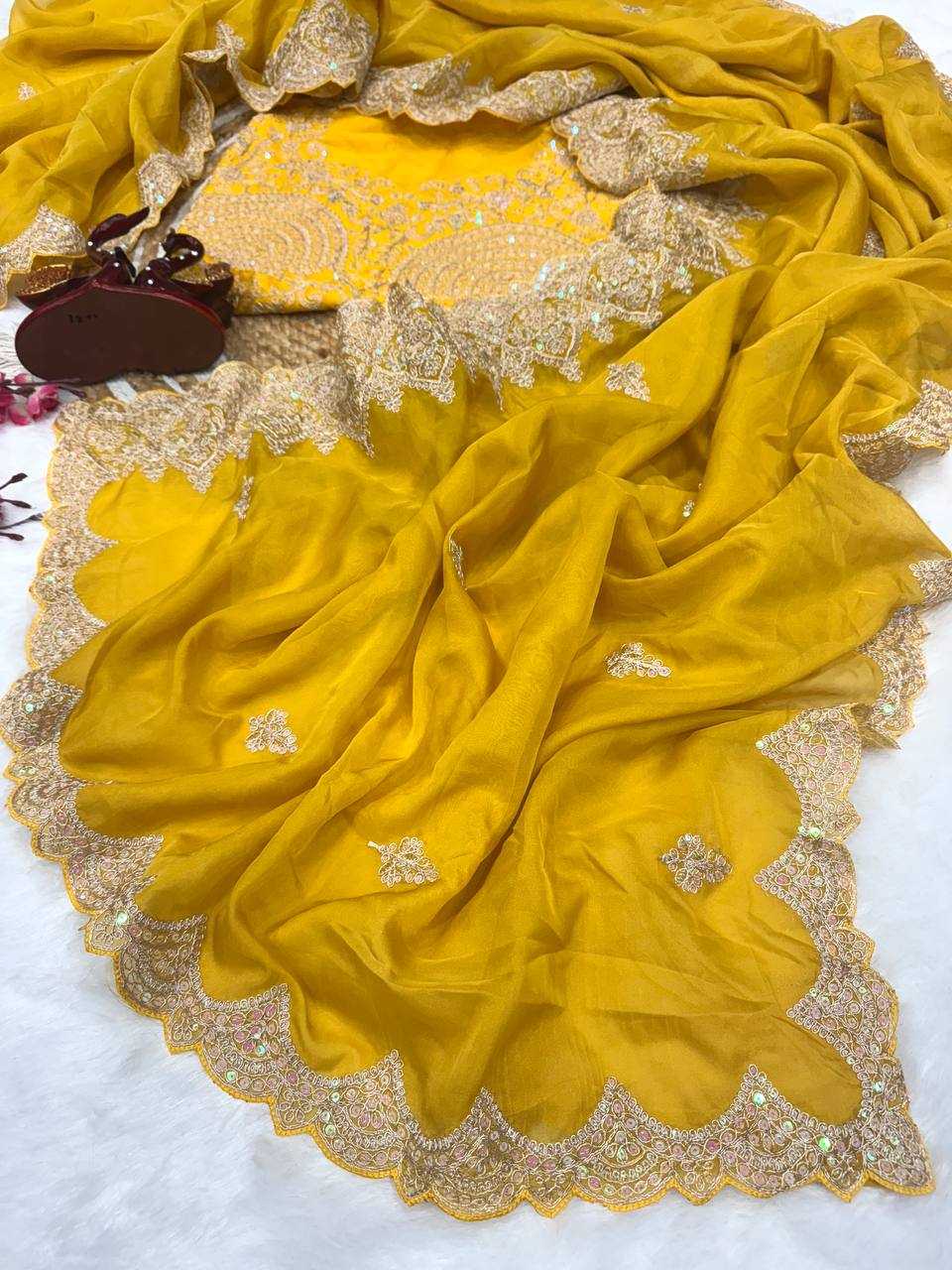 Ynf Tabby Silk KESH151 5470 Sarees Wedding Collections Festive Collections Wholesale Sequence Sarees Embroidered Sarees Silk Sarees Manufacturer