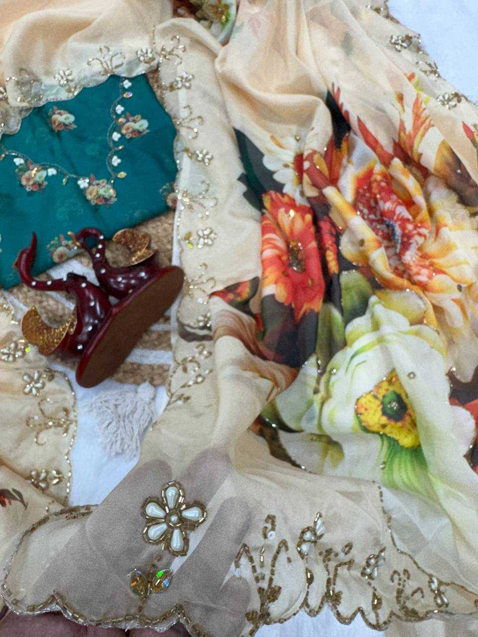 Ynf Tabby Silk KESH151 5485 Sarees Wholesale Party Wear Sarees Fancy Sarees Hand Work Sarees Cutwork Saree Manufacturer