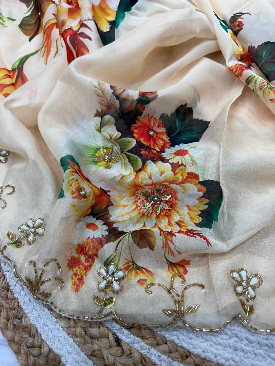 Ynf Tabby Silk KESH151 5485 Sarees Wholesale Party Wear Sarees Fancy Sarees Hand Work Sarees Cutwork Saree Manufacturer