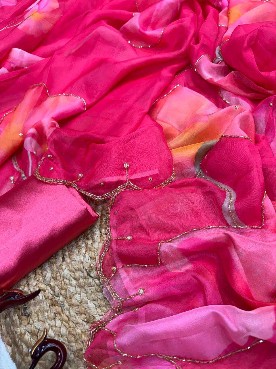 Ynf Tabby Silk Organza KESH151 5474 Sarees Wedding Collections Festive Collections Wholesale Organza Sarees Party Wear Sarees Printed Sarees Manufacturer