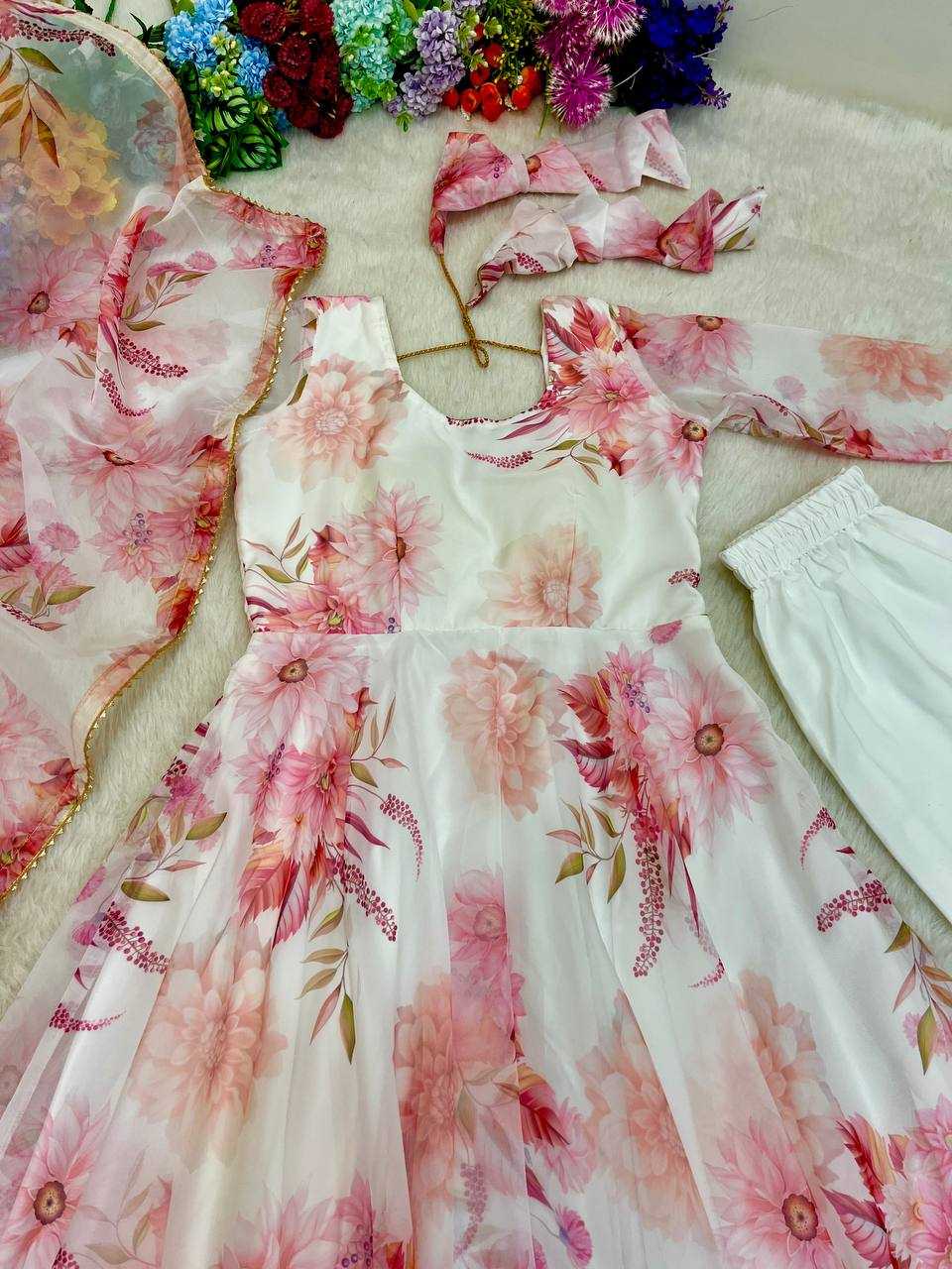 Ynf Tabby Silk Organza KESH513 430 Gowns Wholesale Fancy Gowns Party Wear Gowns Designer Gowns Manufacturer