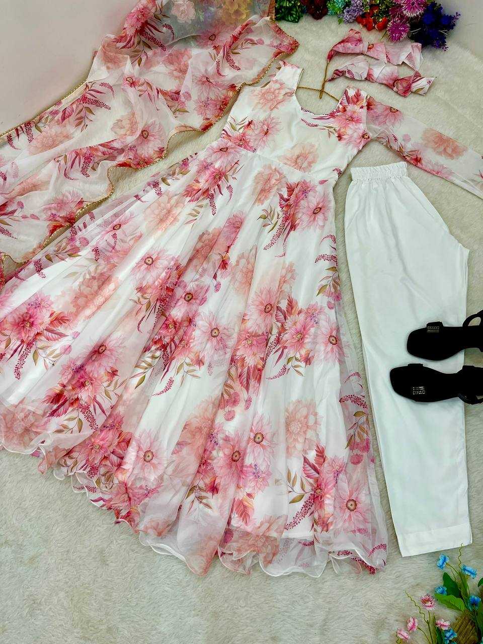 Ynf Tabby Silk Organza KESH513 430 Gowns Wholesale Fancy Gowns Party Wear Gowns Designer Gowns Manufacturer