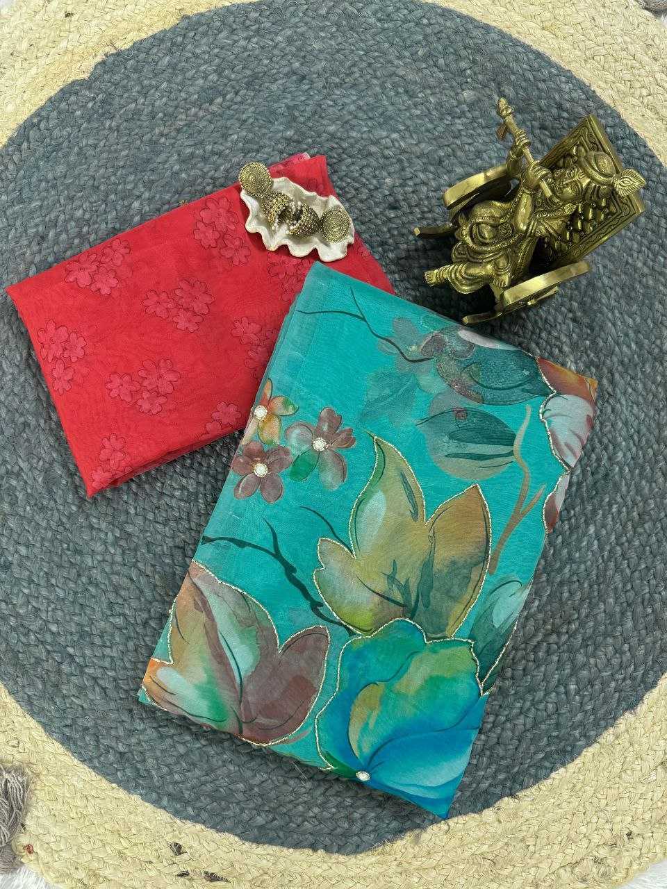 Ynf Tabby Silk Organza KESH518 4343 Sarees Wedding Collections Festive Collections Wholesale Organza Sarees Printed Sarees Sarees With Blouse Manufacturer