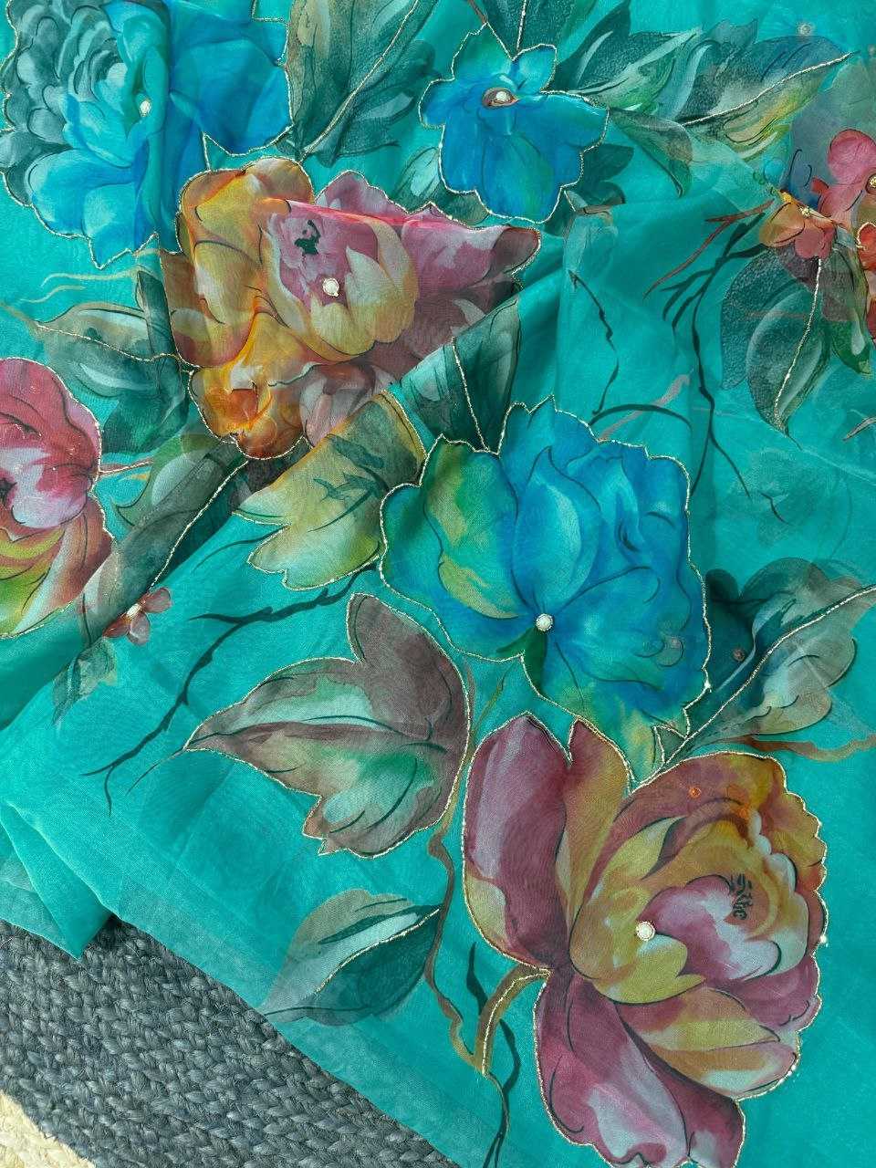 Ynf Tabby Silk Organza KESH518 4343 Sarees Wedding Collections Festive Collections Wholesale Organza Sarees Printed Sarees Sarees With Blouse Manufacturer