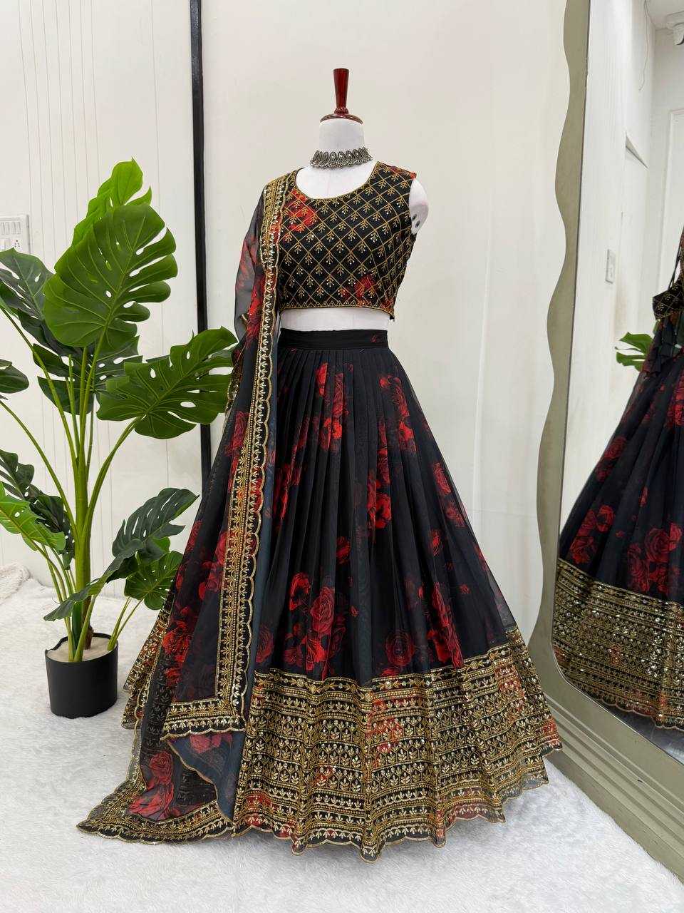 Ynf Tabby Silk RIN162 372 Lehengas Wholesale Fancy Lehenga Printed Lehenga Embroidered Lehenga Manufacturer