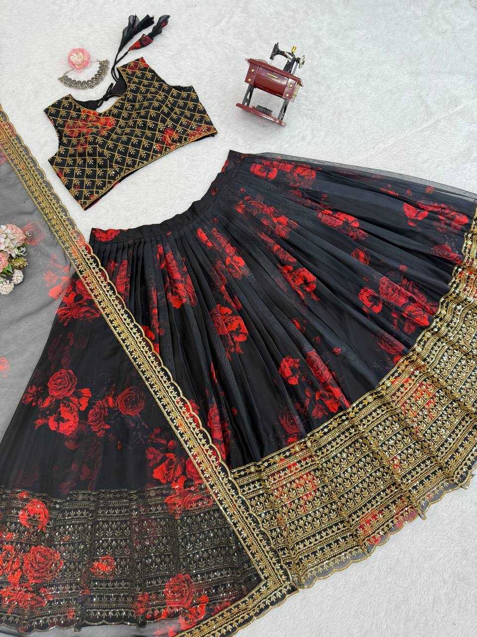 Ynf Tabby Silk RIN162 372 Lehengas Wholesale Fancy Lehenga Printed Lehenga Embroidered Lehenga Manufacturer