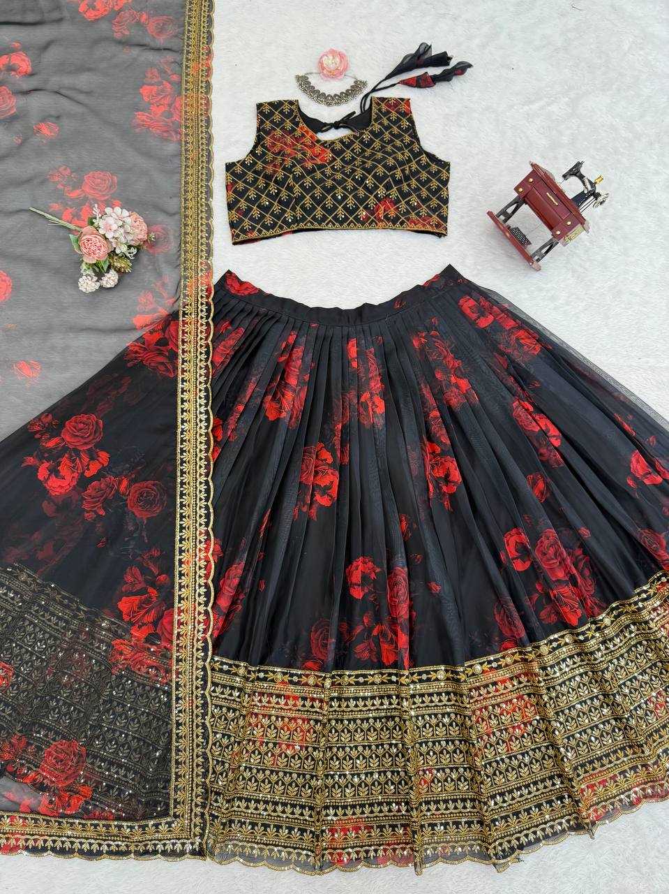 Ynf Tabby Silk RIN162 372 Lehengas Wholesale Fancy Lehenga Printed Lehenga Embroidered Lehenga Manufacturer