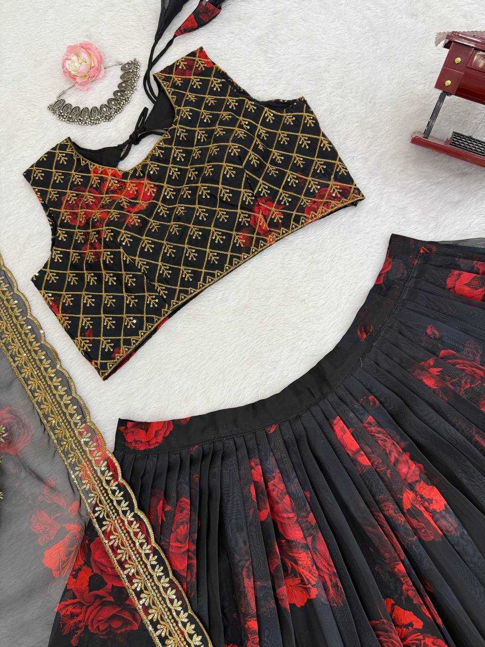 Ynf Tabby Silk RIN162 372 Lehengas Wholesale Fancy Lehenga Printed Lehenga Embroidered Lehenga Manufacturer