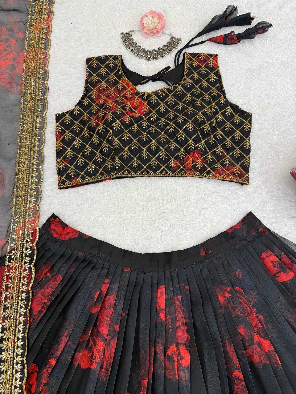 Ynf Tabby Silk RIN162 372 Lehengas Wholesale Fancy Lehenga Printed Lehenga Embroidered Lehenga Manufacturer