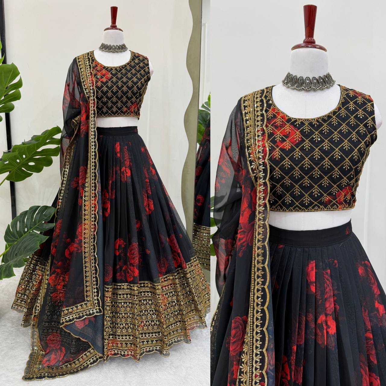 Ynf Tabby Silk RIN162 372 Lehengas Wholesale Fancy Lehenga Printed Lehenga Embroidered Lehenga Manufacturer
