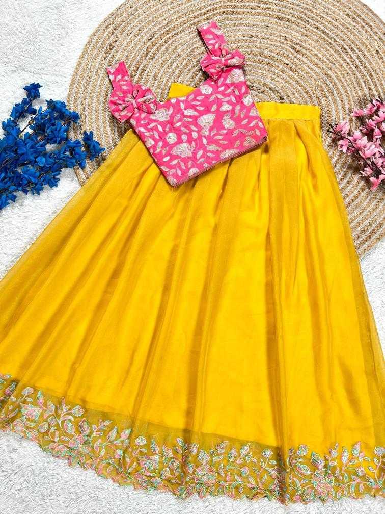 Ynf Tabby Silk RIN235 Stitch Kids Wear Wholesale Kids Lehenga Kids Lehenga Choli Baby Girl Lehenga Manufacturer