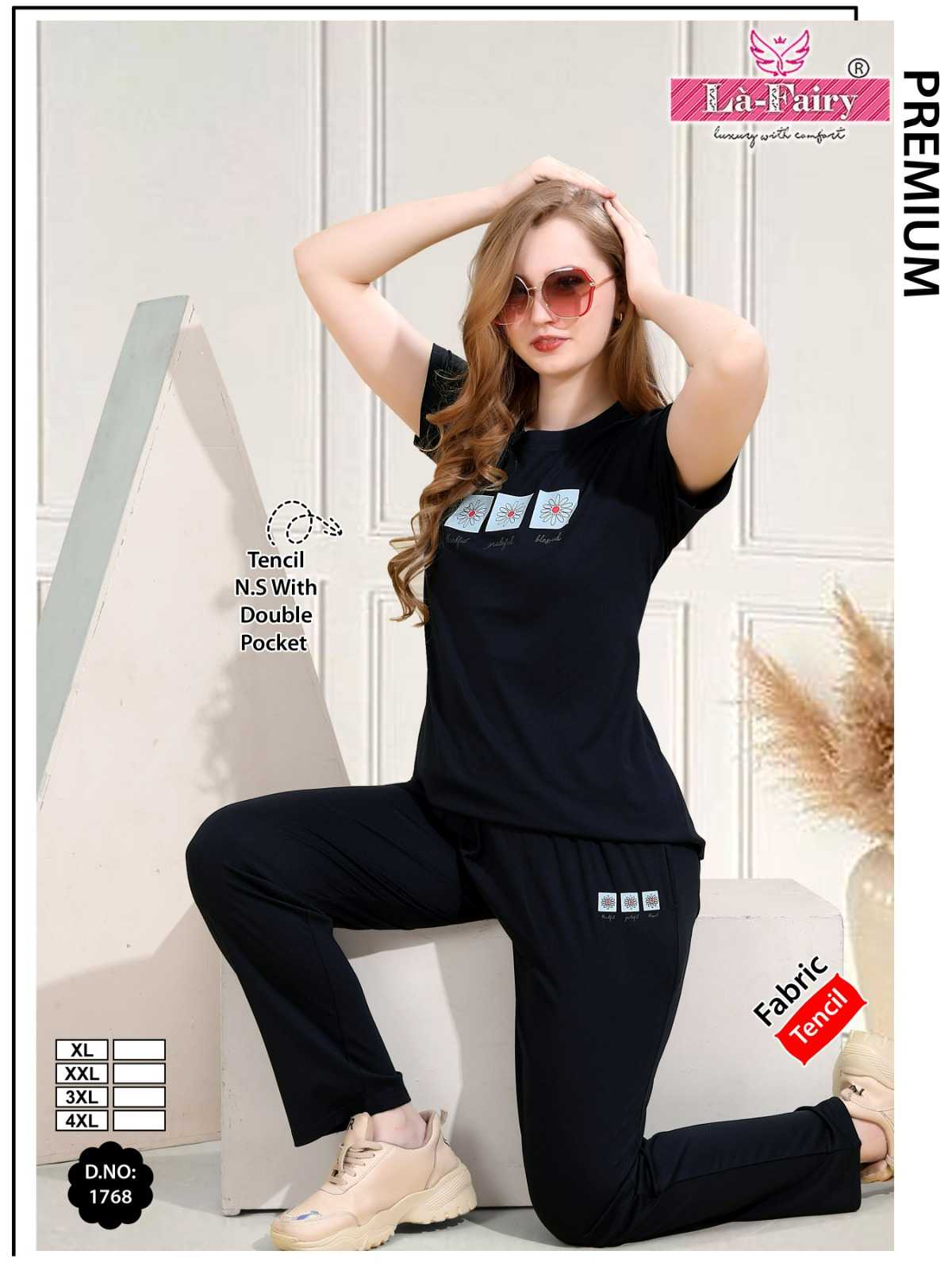 Ynf Tencel RIN190 La-Fairy Setwise Collections Wholesale Night Wear Catalogs Manufacturer