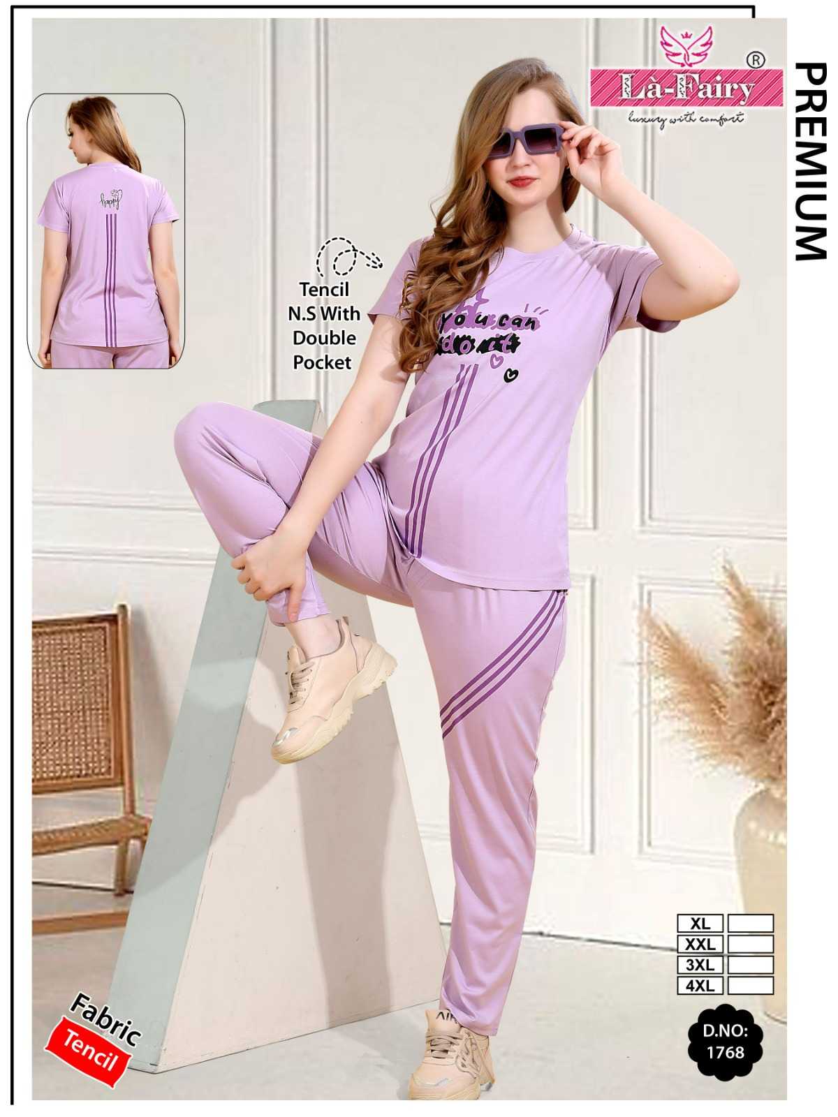 Ynf Tencel RIN190 La-Fairy Setwise Collections Wholesale Night Wear Catalogs Manufacturer