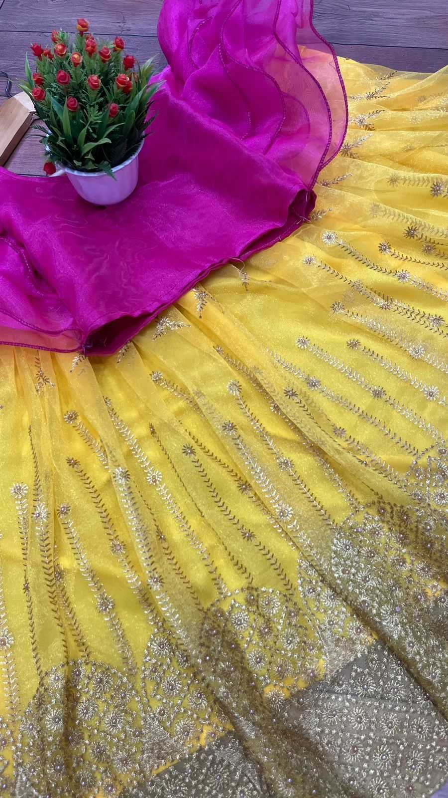 Ynf Tissue KESH493 Hand Made Kids Wear Wholesale Kids Lehenga Kids Lehenga Choli Baby Girl Lehenga Manufacturer