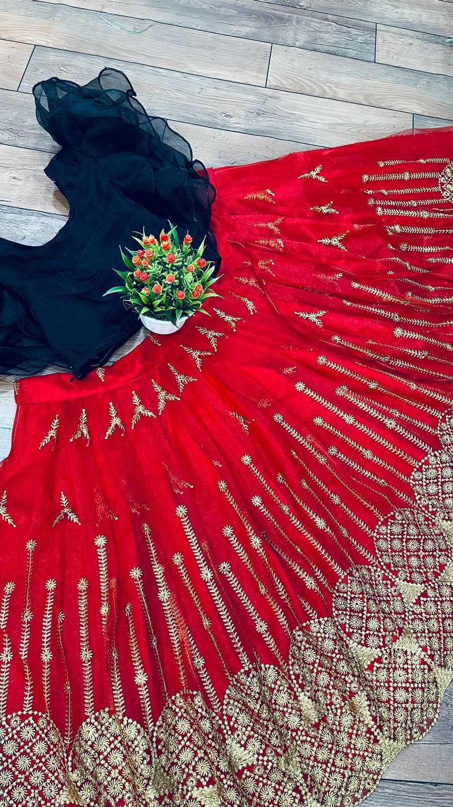Ynf Tissue KESH493 Hand Made Kids Wear Wholesale Kids Lehenga Kids Lehenga Choli Baby Girl Lehenga Manufacturer