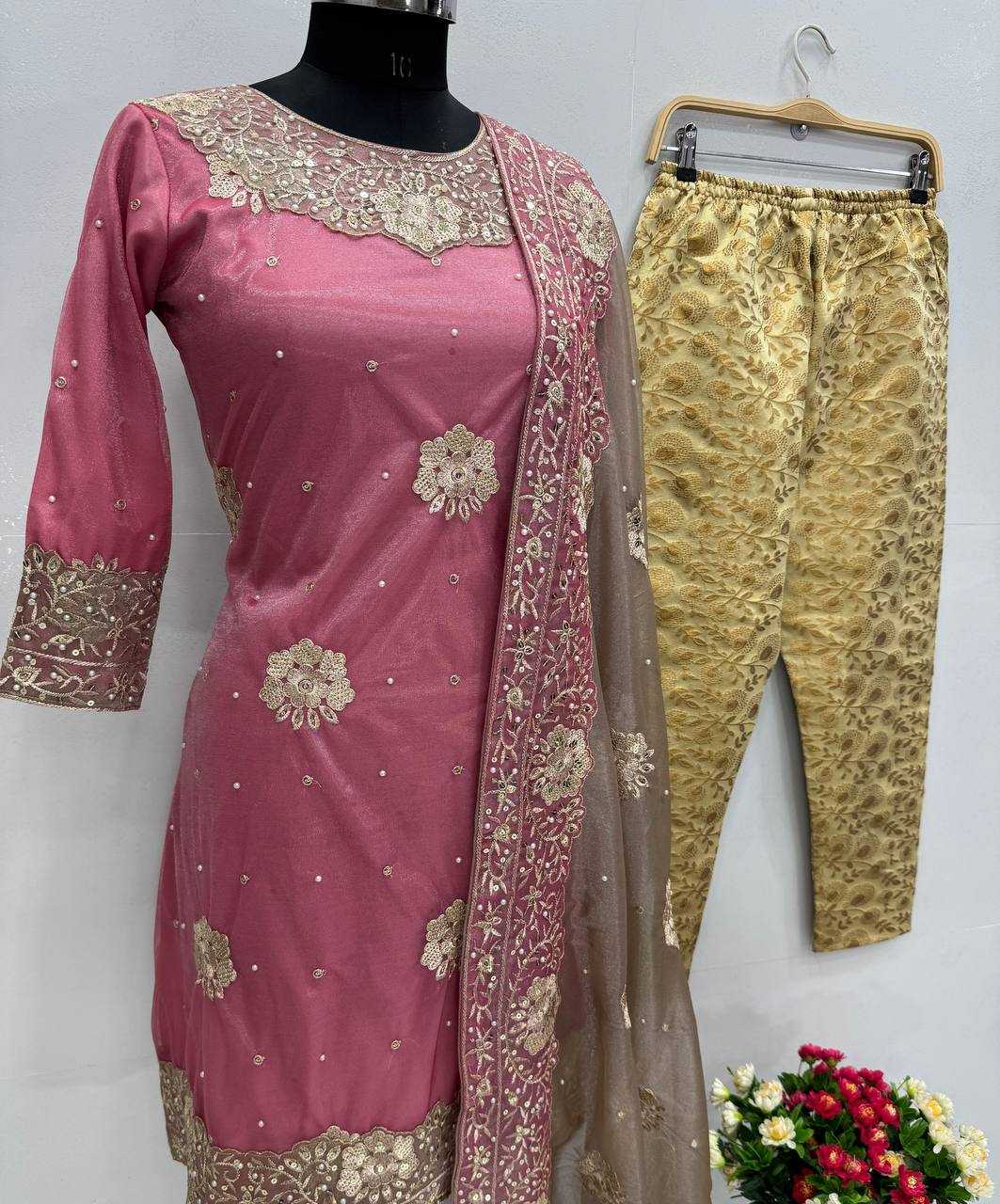 Ynf Tissue KESH512 198 Suits & Dresses Wholesale Ladies Suits Dresses Designer Suits Manufacturer