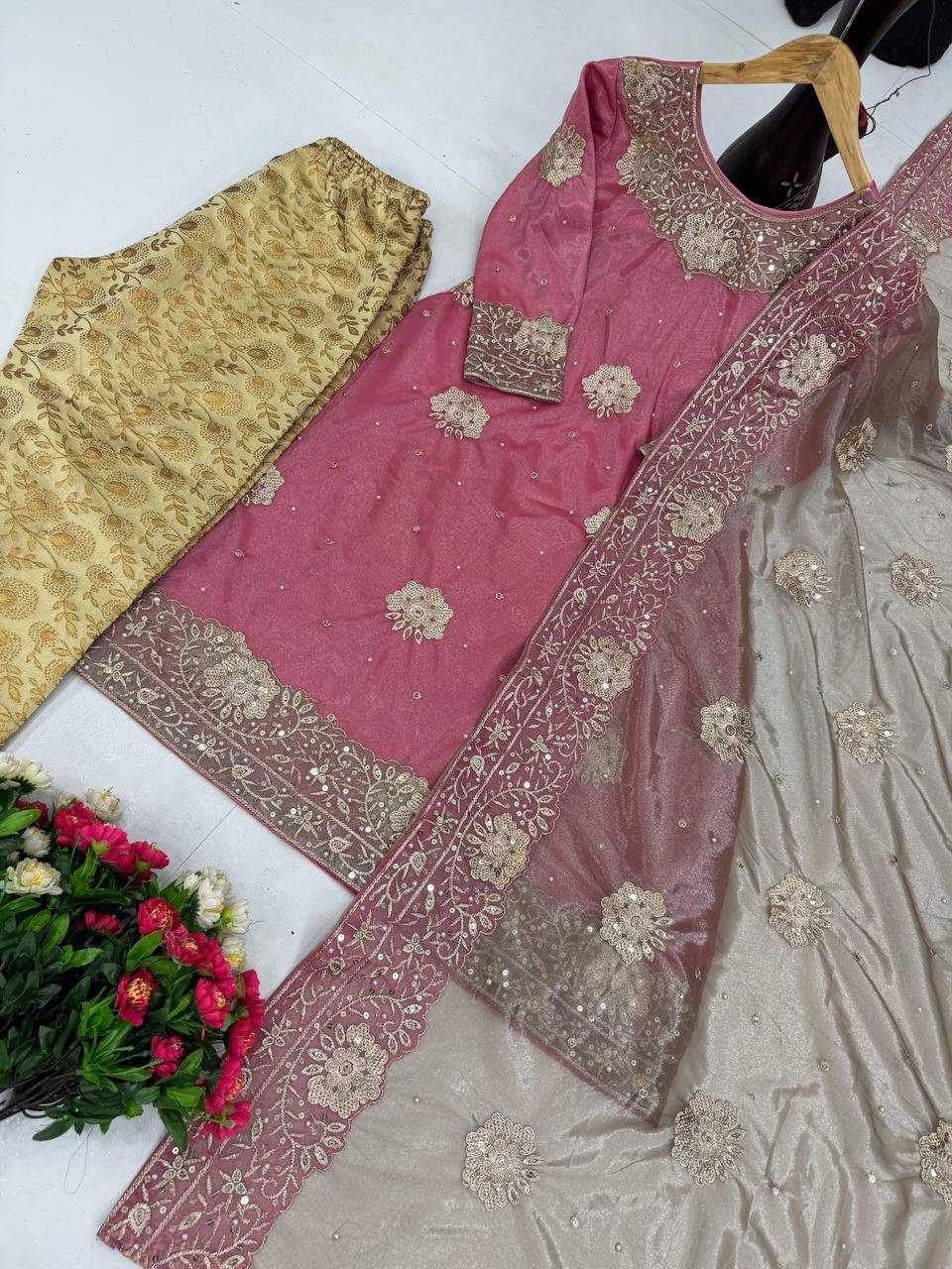Ynf Tissue KESH512 198 Suits & Dresses Wholesale Ladies Suits Dresses Designer Suits Manufacturer