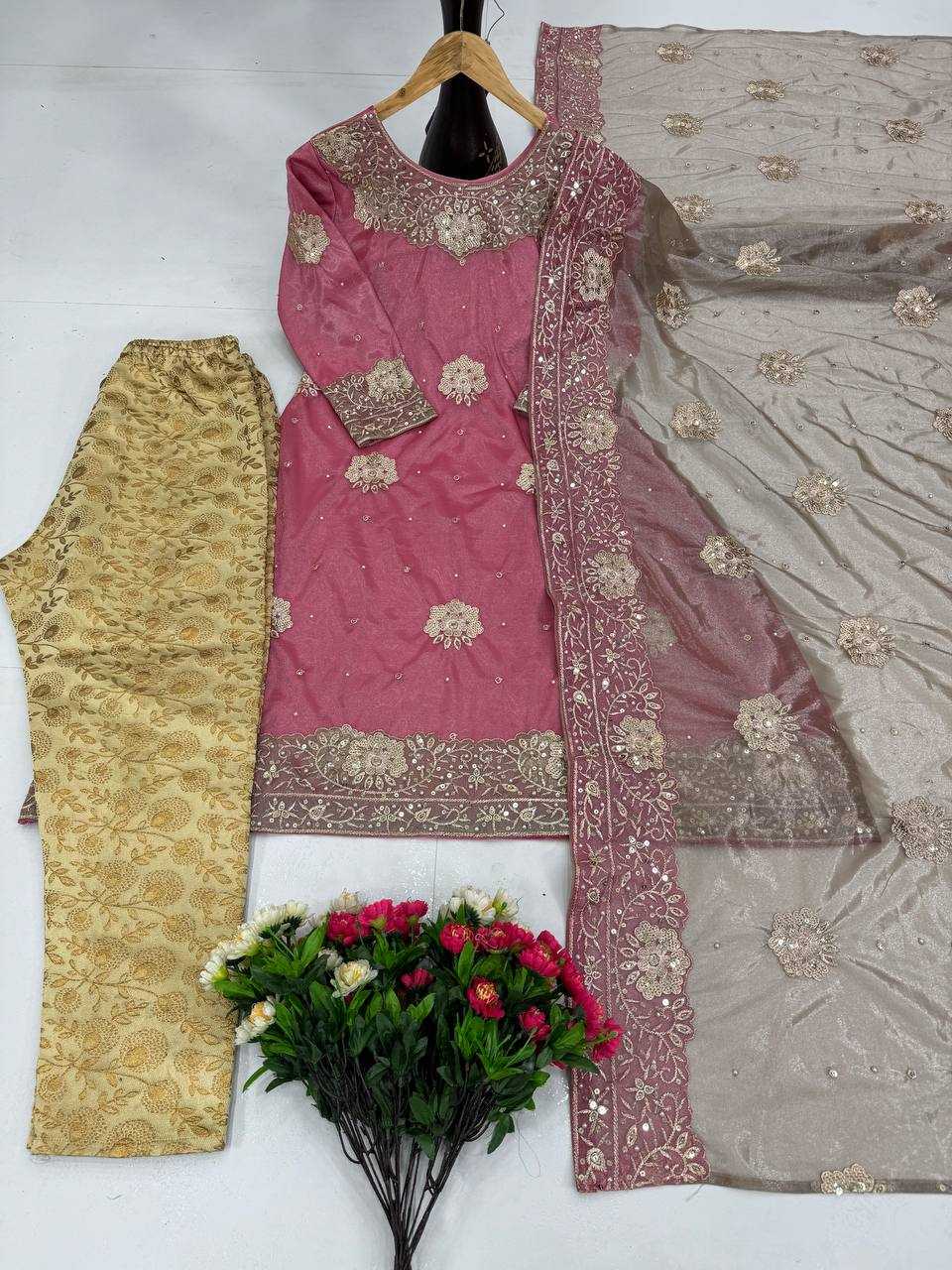 Ynf Tissue KESH512 198 Suits & Dresses Wholesale Ladies Suits Dresses Designer Suits Manufacturer