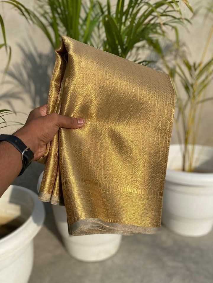 Ynf Tissue KESH525 TISSUE BROCADE Sarees Wedding Collections Wholesale Zari Border Sarees Sangeet Outfits Manufacturer