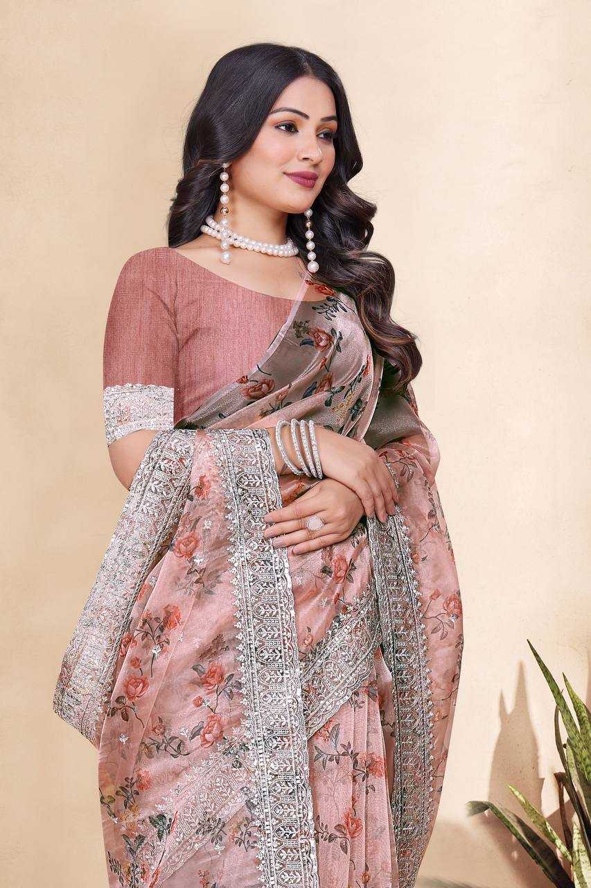 Ynf Tissue KESH556 320 Sarees Wholesale Designer Sarees Organza Sarees Manufacturer
