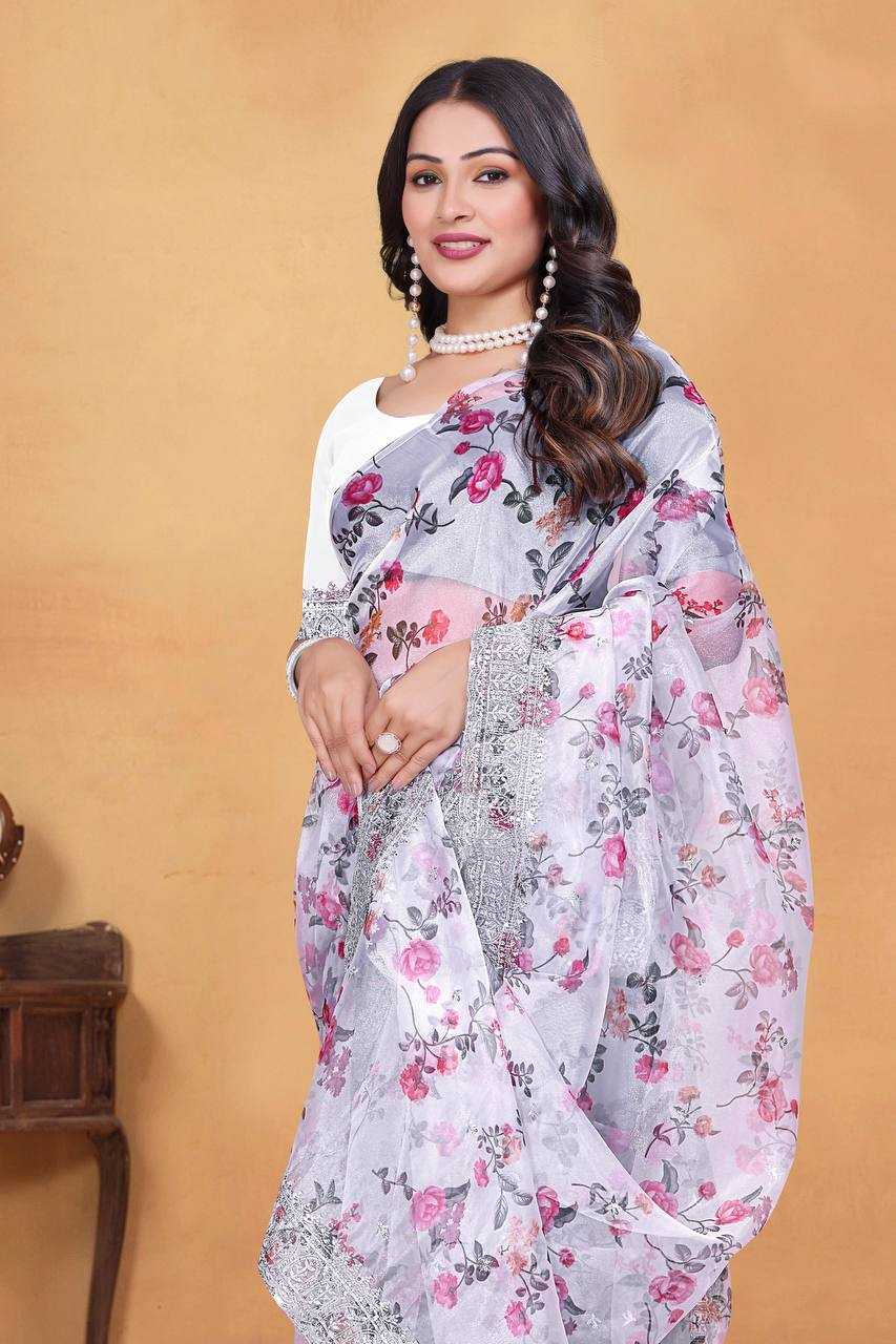 Ynf Tissue KESH556 320 Sarees Wholesale Designer Sarees Organza Sarees Manufacturer