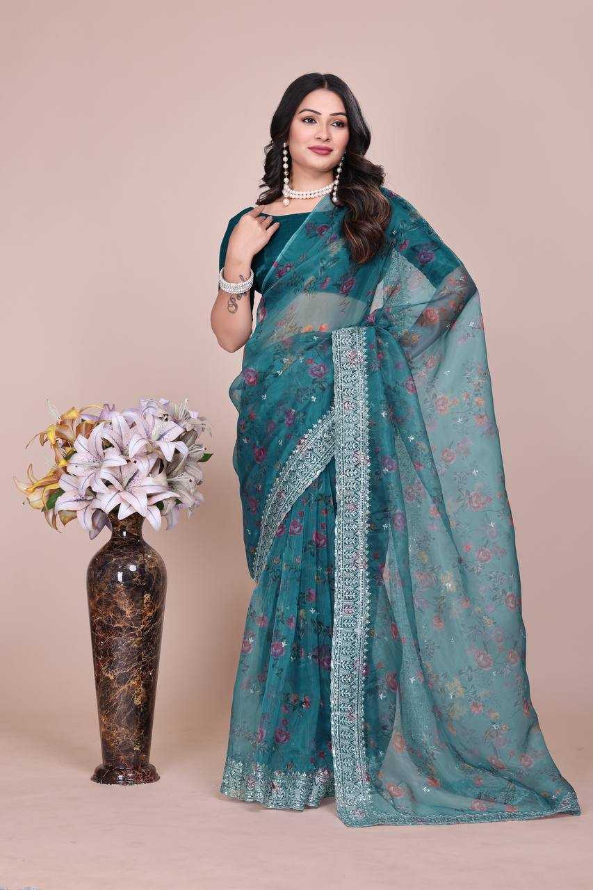 Ynf Tissue KESH556 320 Sarees Wholesale Designer Sarees Organza Sarees Manufacturer