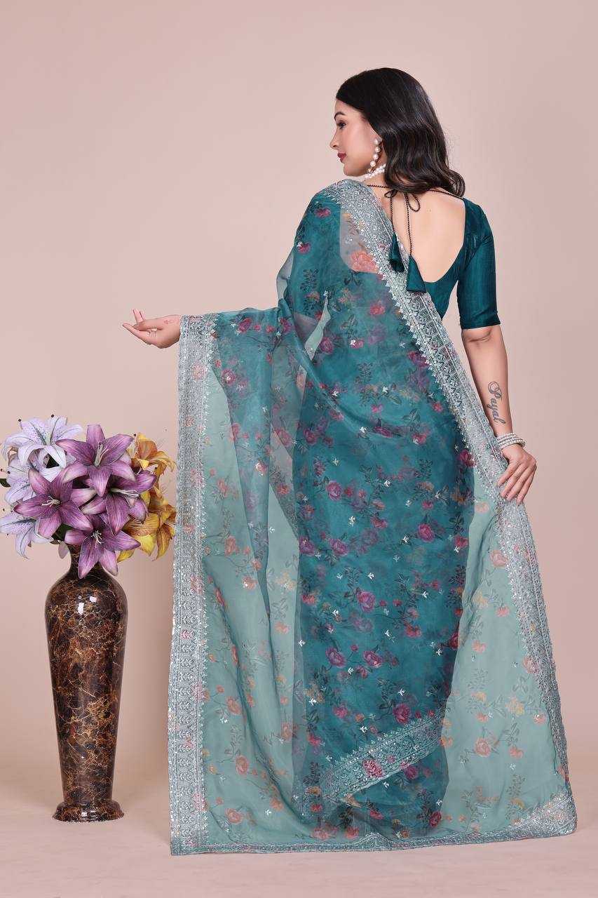 Ynf Tissue KESH556 320 Sarees Wholesale Designer Sarees Organza Sarees Manufacturer