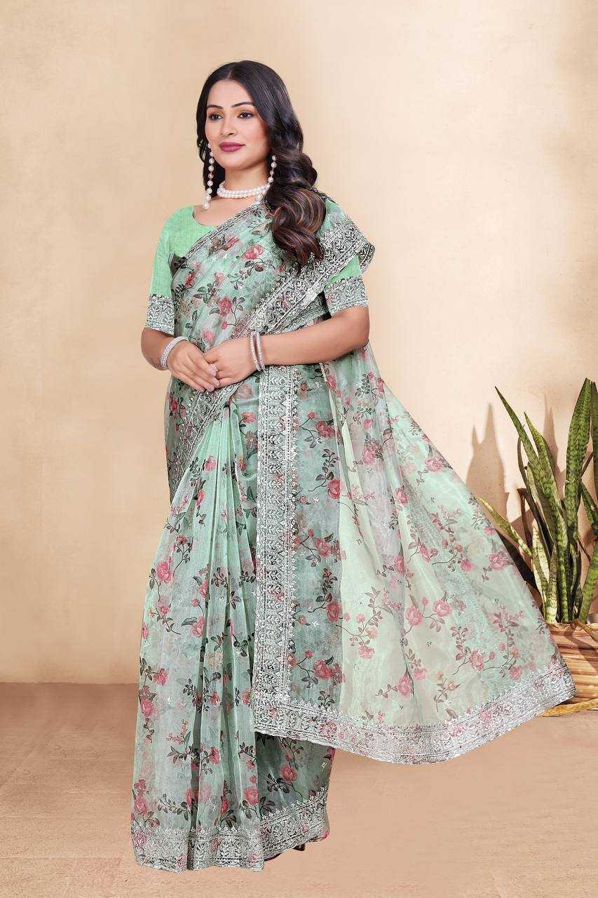 Ynf Tissue KESH556 320 Sarees Wholesale Designer Sarees Organza Sarees Manufacturer