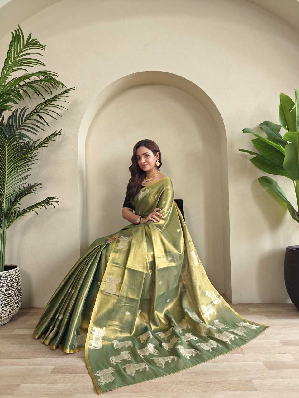 Ynf Tissue RIN197 3015 Sarees Wholesale Designer Sarees Fancy Sarees Bridal Sarees Manufacturer