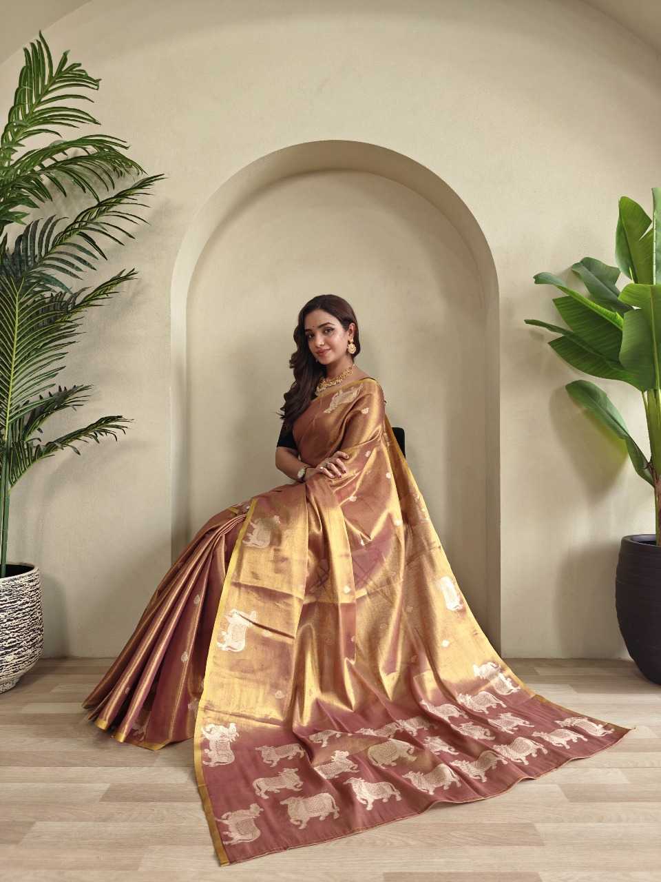 Ynf Tissue RIN197 3015 Sarees Wholesale Designer Sarees Fancy Sarees Bridal Sarees Manufacturer