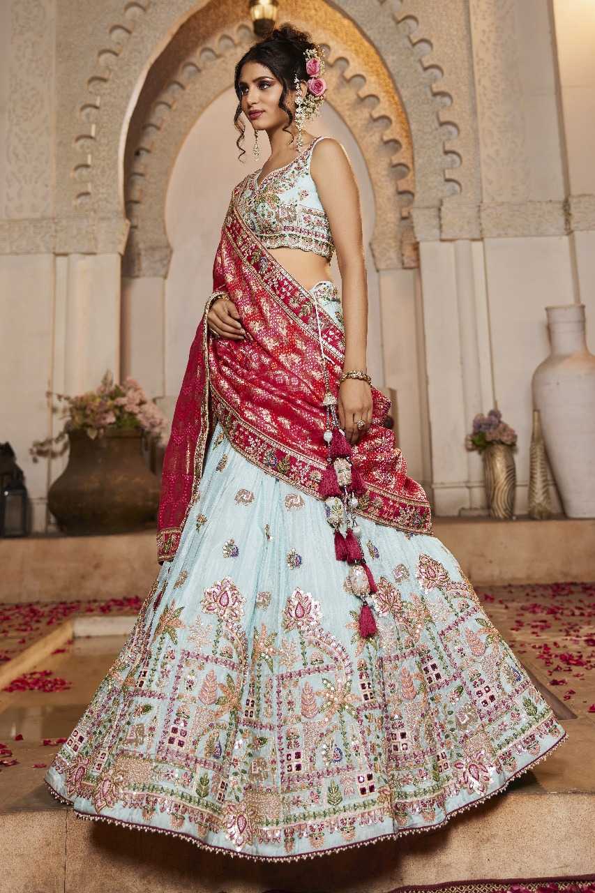 Ynf Tissue RIN197 3022 Lehengas Wholesale Designer Lehenga Bridal Lehenga Embroidered Lehenga Manufacturer
