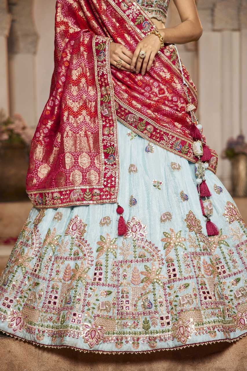Ynf Tissue RIN197 3022 Lehengas Wholesale Designer Lehenga Bridal Lehenga Embroidered Lehenga Manufacturer