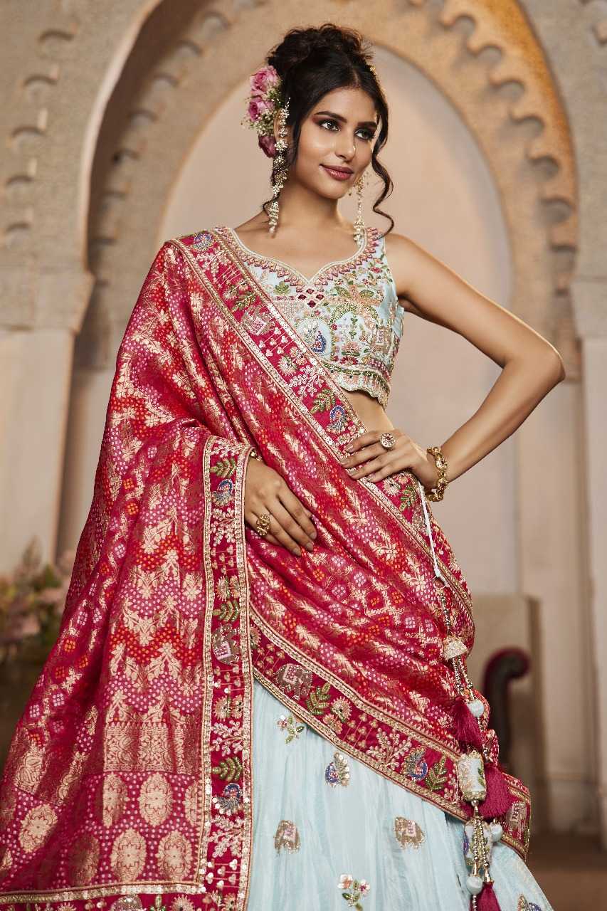 Ynf Tissue RIN197 3022 Lehengas Wholesale Designer Lehenga Bridal Lehenga Embroidered Lehenga Manufacturer