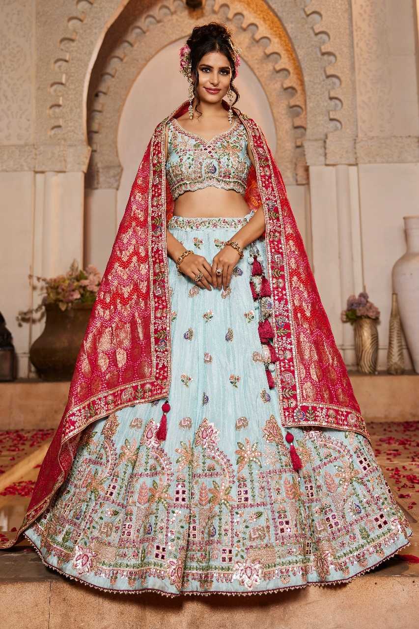 Ynf Tissue RIN197 3022 Lehengas Wholesale Designer Lehenga Bridal Lehenga Embroidered Lehenga Manufacturer