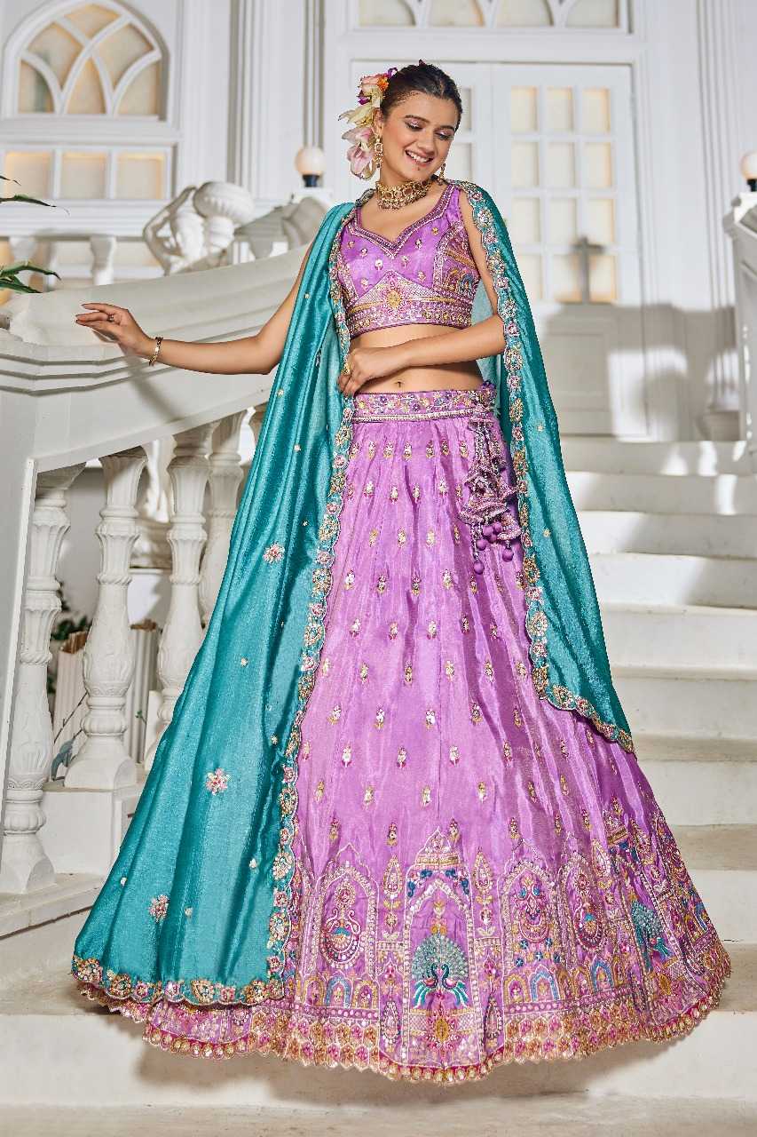 Ynf Tissue RIN197 3026 Lehengas Wholesale Designer Lehenga Bridal Lehenga Embroidered Lehenga Manufacturer