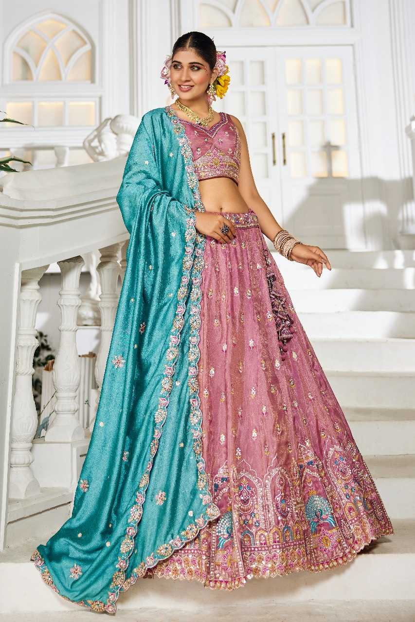 Ynf Tissue RIN197 3026 Lehengas Wholesale Designer Lehenga Bridal Lehenga Embroidered Lehenga Manufacturer