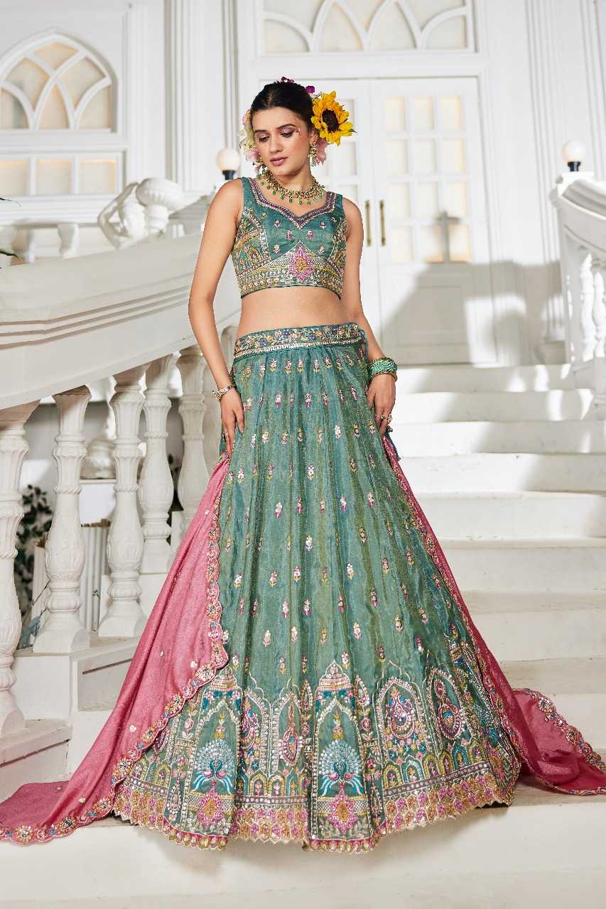 Ynf Tissue RIN197 3026 Lehengas Wholesale Designer Lehenga Bridal Lehenga Embroidered Lehenga Manufacturer