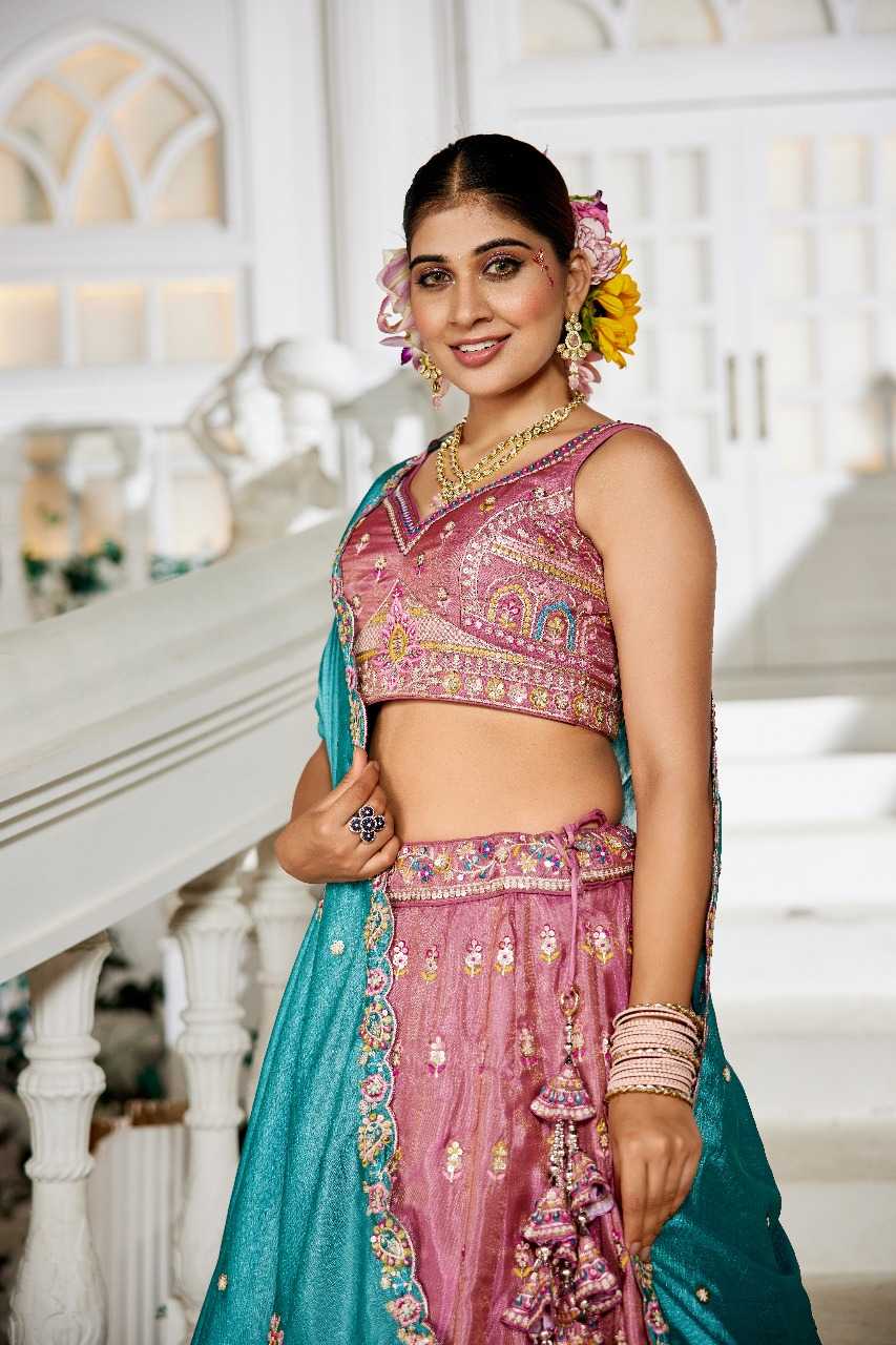 Ynf Tissue RIN197 3026 Lehengas Wholesale Designer Lehenga Bridal Lehenga Embroidered Lehenga Manufacturer